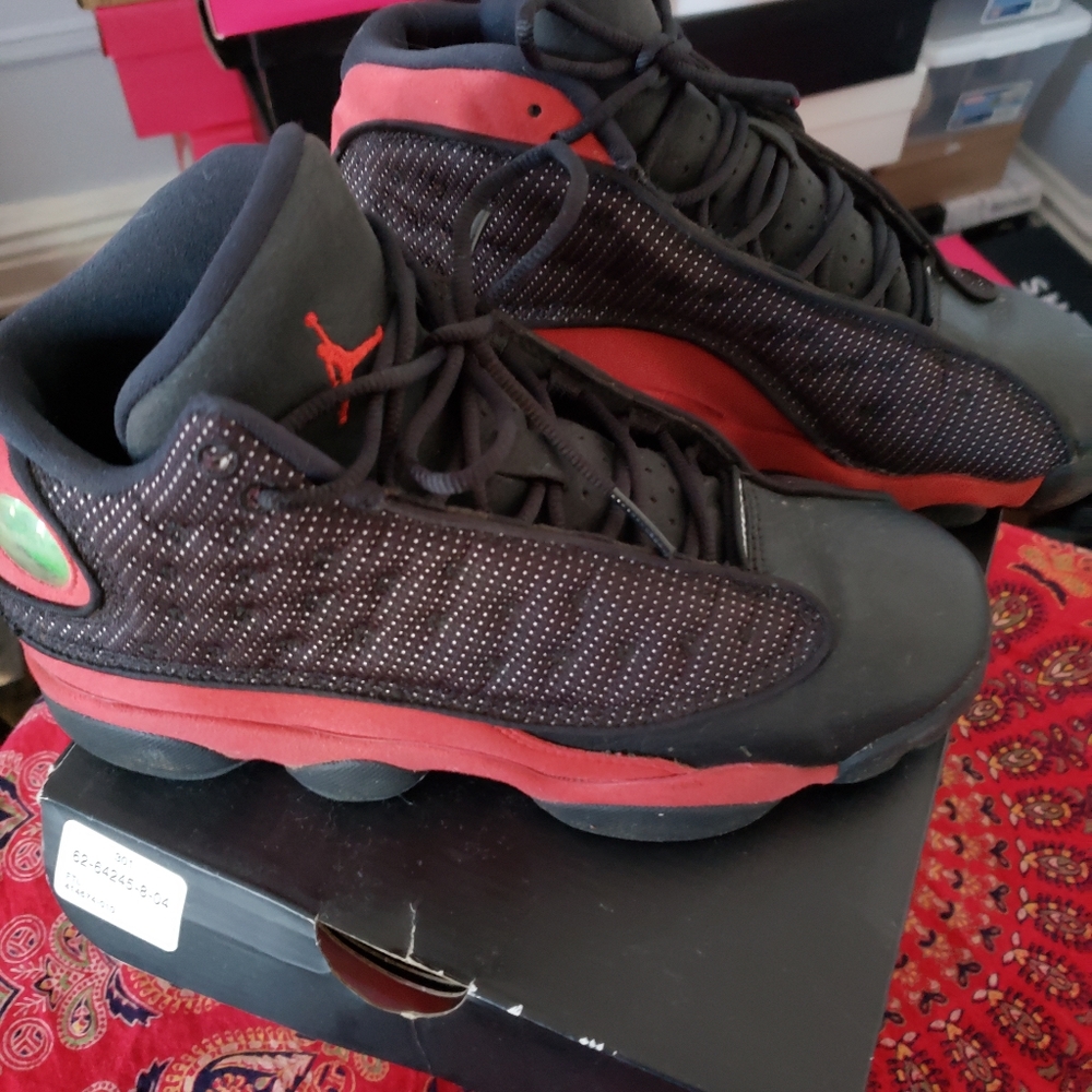 Retro Jordan 13s black and red